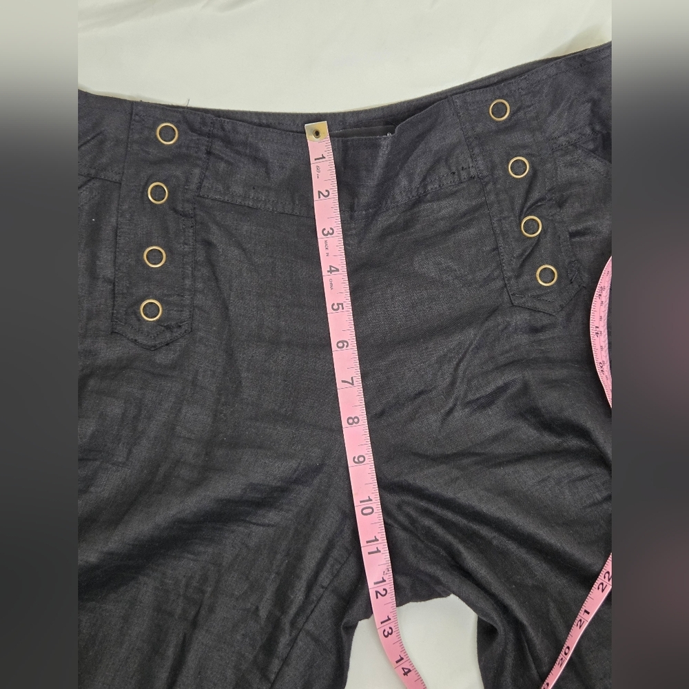 VENUS Size 14 The Luna Fit Black Trousers 100% Linen - Picture 10 of 11